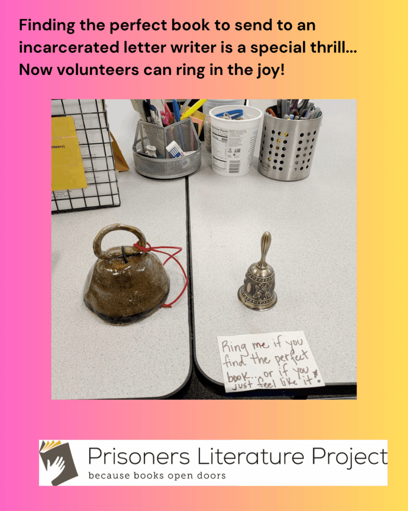 Volunteers do their serious best to fill the book requests *and* we like to have some fun too!