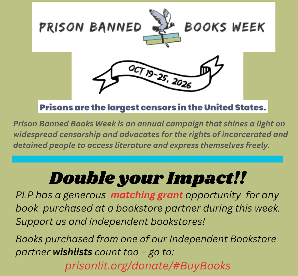 Matching grant for book purchase during Prison Banned Books Week Matching grant for book purchase during Prison Banned Books Week